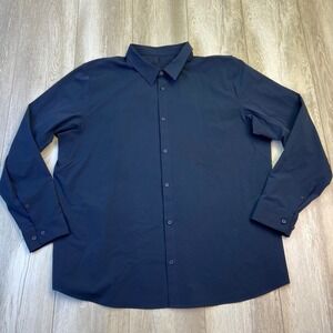 LululemonNew Venture Shirt Mens 3XL Blue Classic Fit Long Sleeve Preppy Stretch